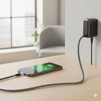 Zlos USB-C to USB-C Pureweave Braided Cable - Black / Grey